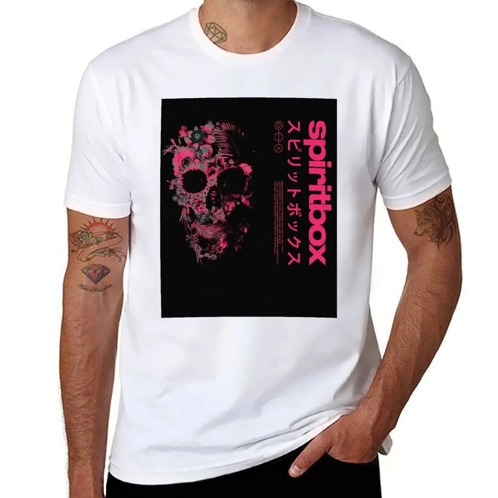 

SPIRITBOX SKULL T-Shirt t shirts cotton 100% t shirts for man graphic funny T-Shirt