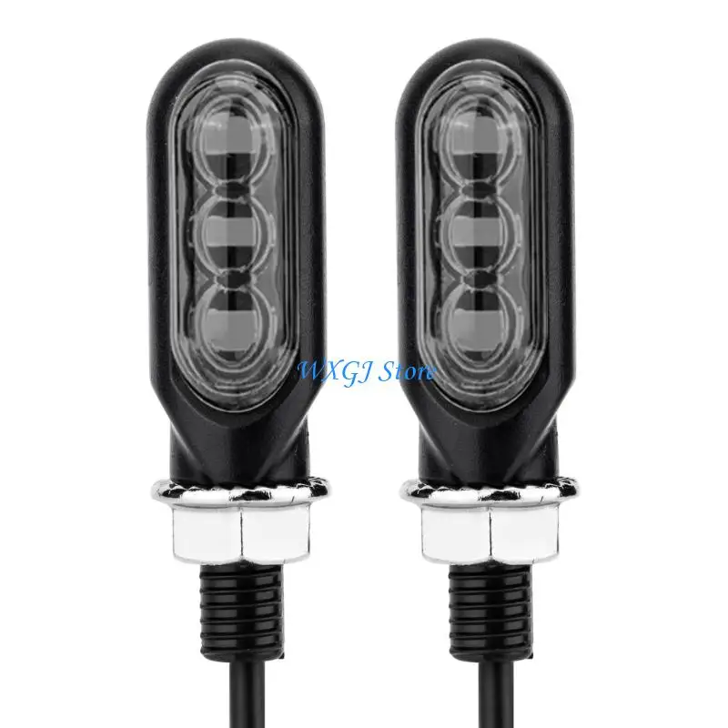37JE Pair Motorcycle Dynamic Turn Signals Very Bright LED Mini Size All Weather Resistance Simple Installation Guide