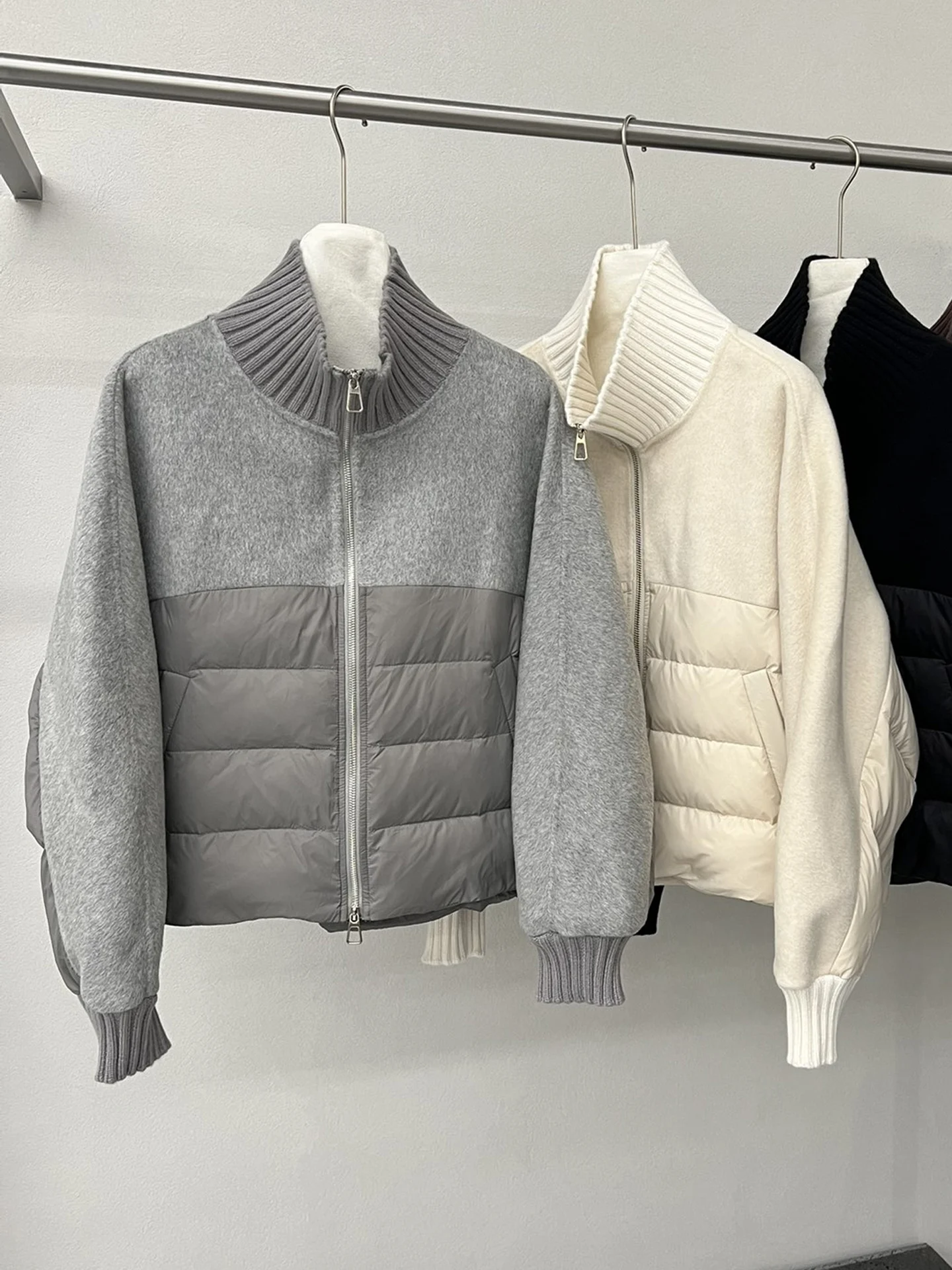 وصل حديثًا لخريف وشتاء 2025 سترة قصيرة مخصصة مزدوجة الوجه من الكشمير والصوف