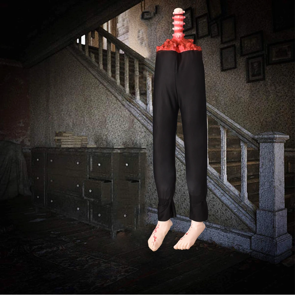 Bloody Cut Off Legs Half Body Halloween Hanging Corpse Latex Severed Limb Haunted House Party Prop Indoor Outdoor Decoration