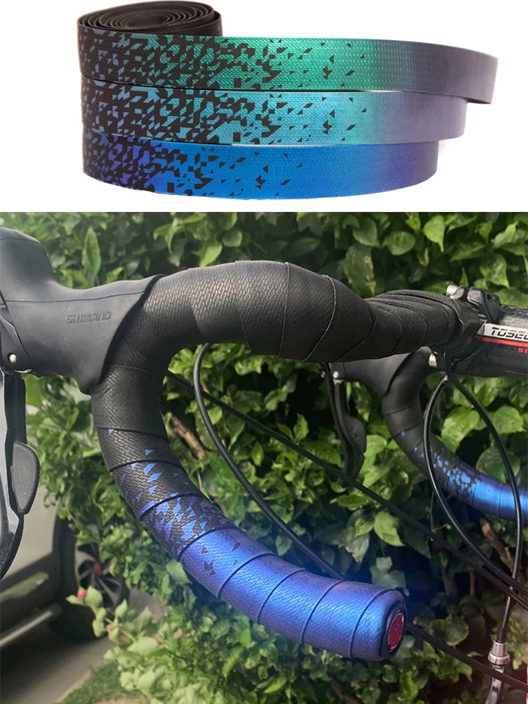 AliExpress NONE Road Bike Handlebar Tapes Light Reflective Dazzle Bar Tape EVA/PU Gradient Color Bicycle Grip Tape Wrap Tape Durable Bar Bartape