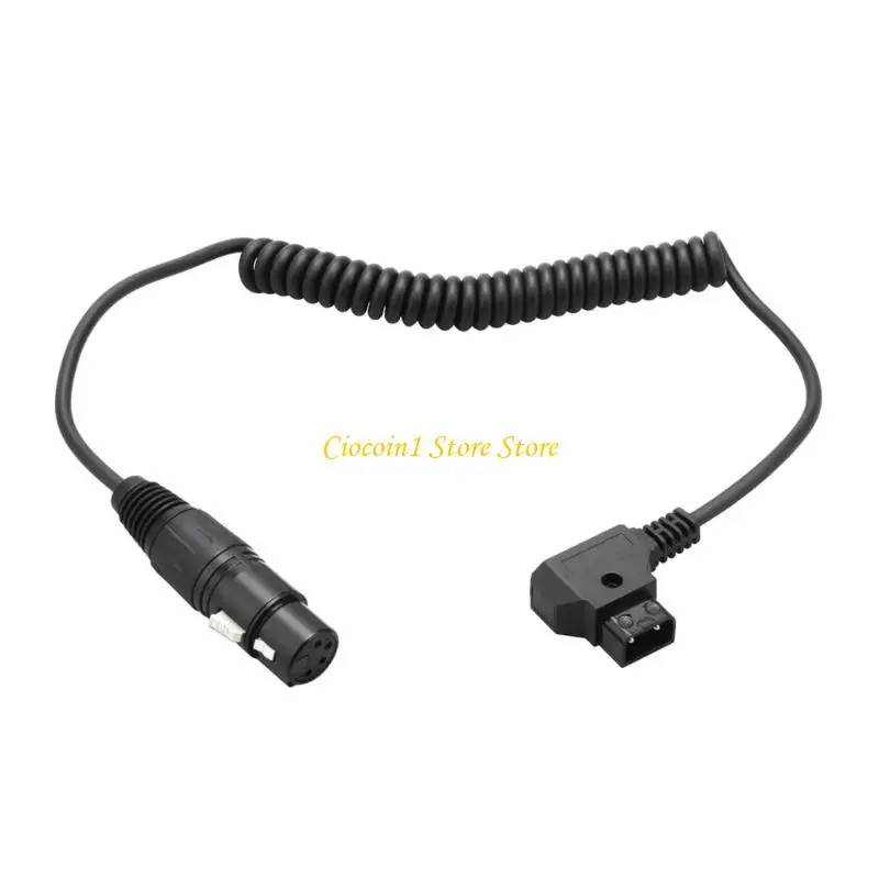 

A3PC Professional Grade D Tap to 4 Pin XLR Power Cable Spring Power Wire Cord for Stereo Equipment High Current Transmission