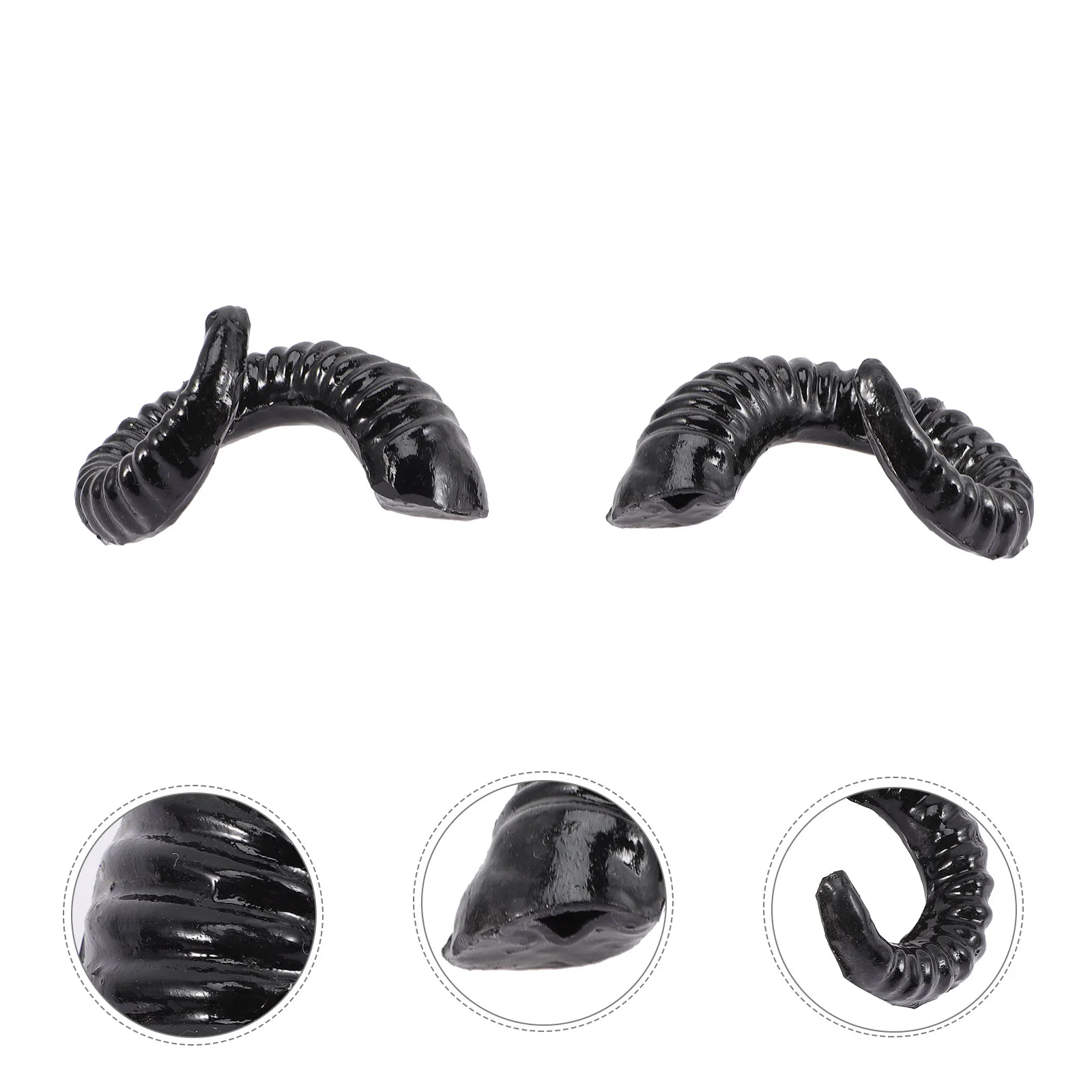 1 paio di copricapo in corno di pecora corno Cosplay Prop Costume di Halloween accessorio per capelli