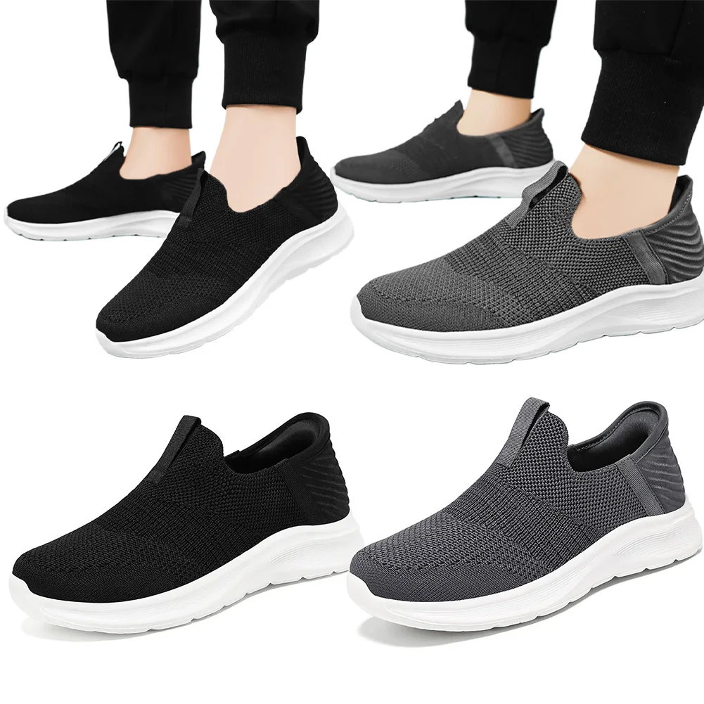 Mens Casual Shoes Comfortable Trail Running Sneakers Lightweight Slip on Sneakers Hands Free for Hiking Outdoor Workout Training