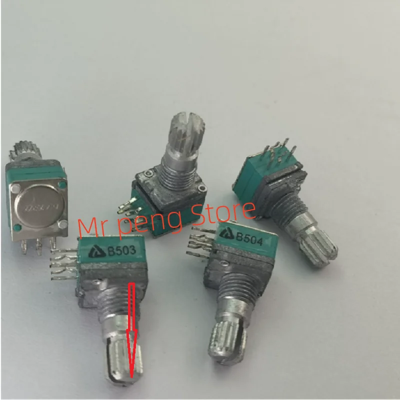 2pcs for HI VI M60 DELTA RK097G dual Potentiometer B500K B50K Handle length 15MM flower