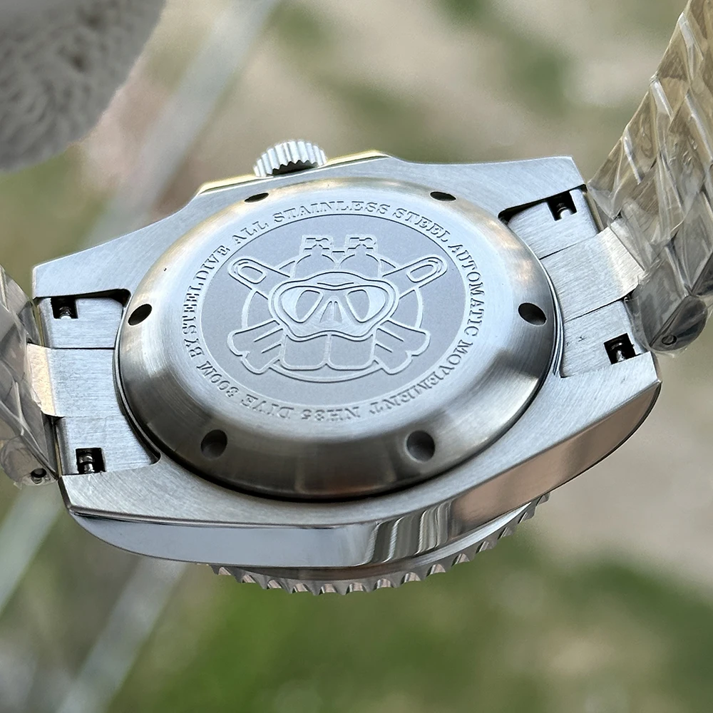 STEELDIVE Męski Zegarek Nurkowy 40.5mm Automatyczny Mechaniczny Zegarek na Rękę 30Bar Wodoodporny BGW-9 Luminescencyjny Szafirowy NH35 Szafirowa Luneta