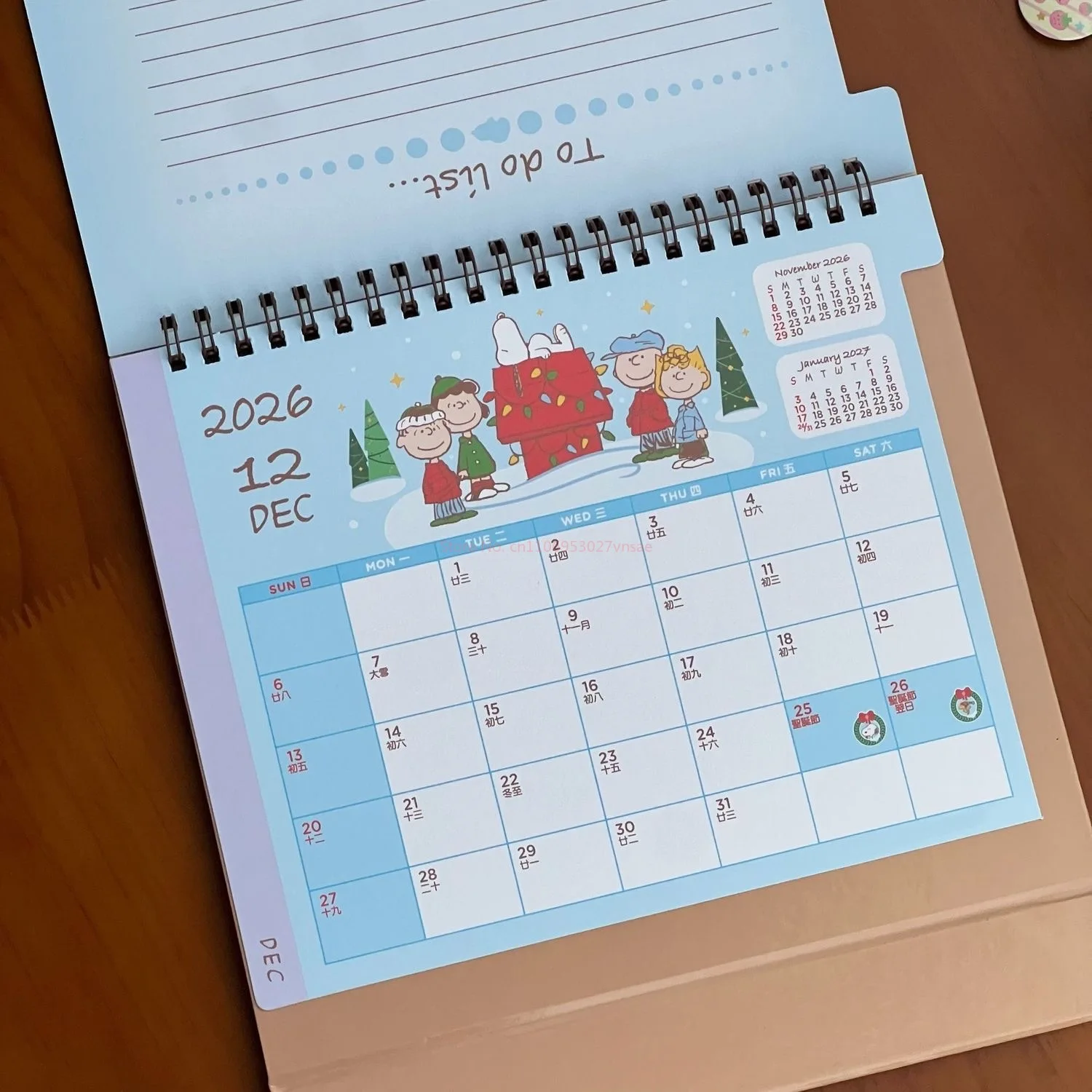 2026 سنوبي التقويم أنيمي الإبداعية بسيطة لفائف التقويم مخطط سطح المكتب يمكن ممزق مضحك الديكور مكتب القرطاسية الهدايا