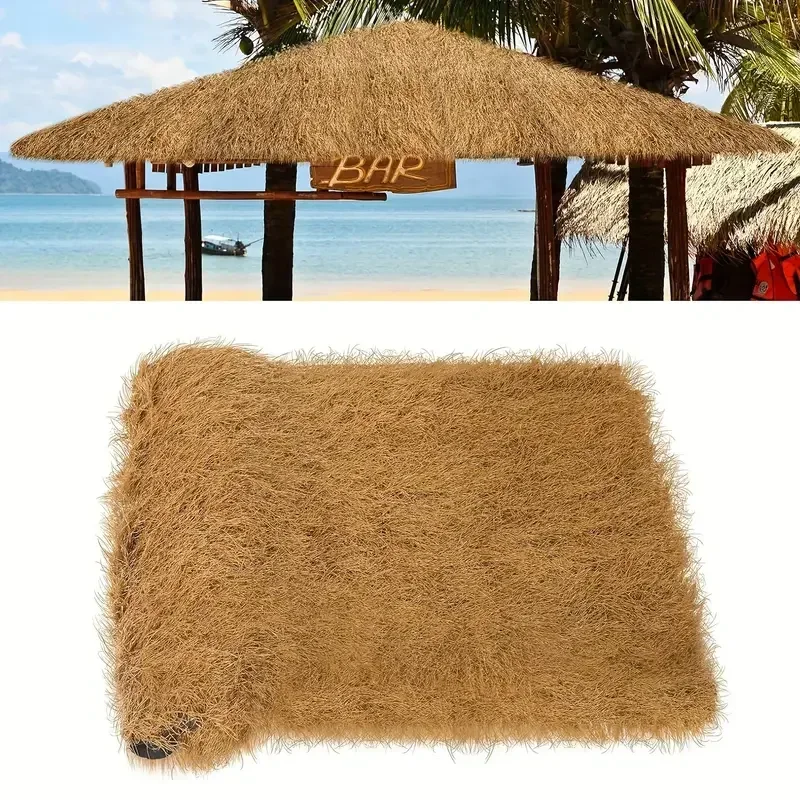 

Latest Models Artificial Thatch Roof Rolls Durable Plastic for Outdoor Pavilion Farmhouse Easy Install Bars Cabins Beach Roofing
