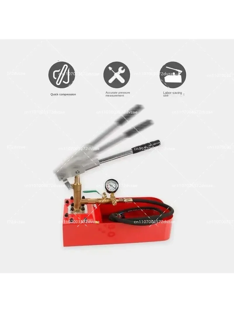 50Kg Manual Pressure Test Pump All Copper Thickened Body for Water Pipe And Pipeline Testing