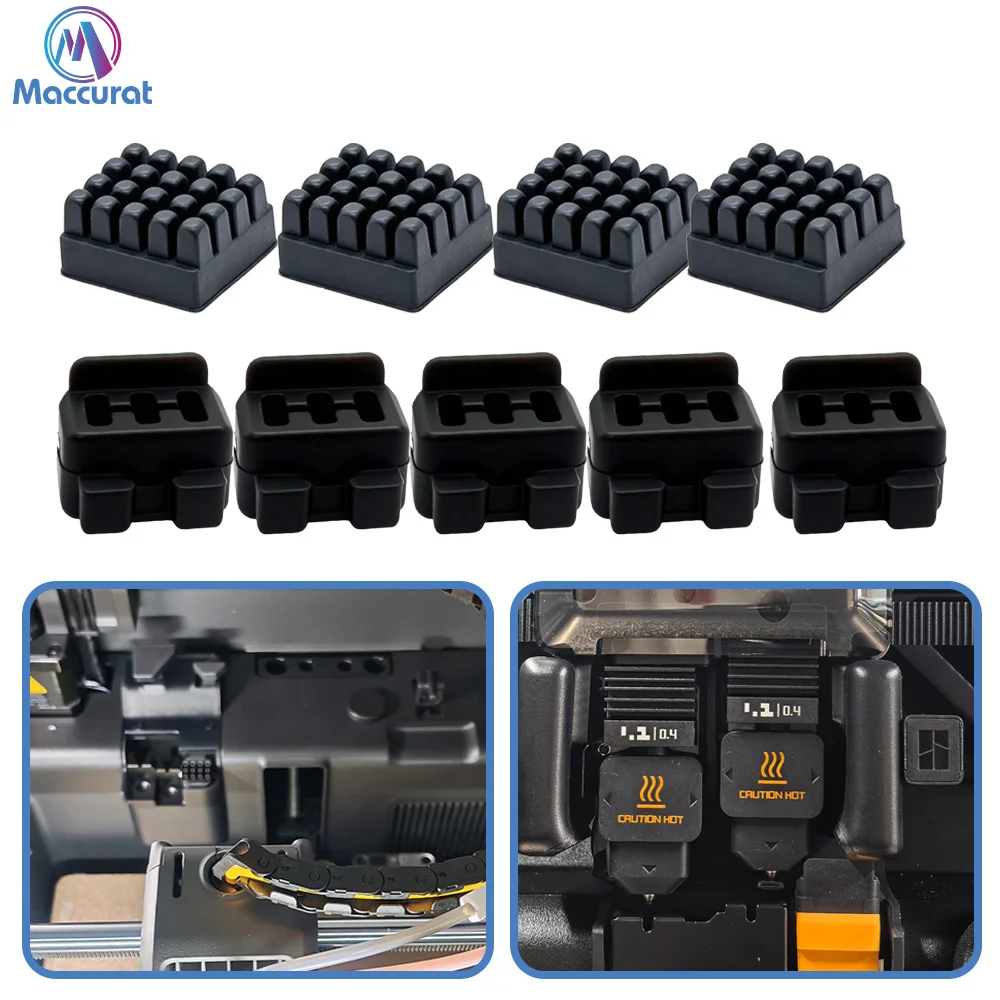 Nozzle Wiper Block for Bambu Lab X2D/P2S/H2D 3D Printer Nozzles Silicone Brush Replacement Part Flexible Nozzle Cleaning Parts
