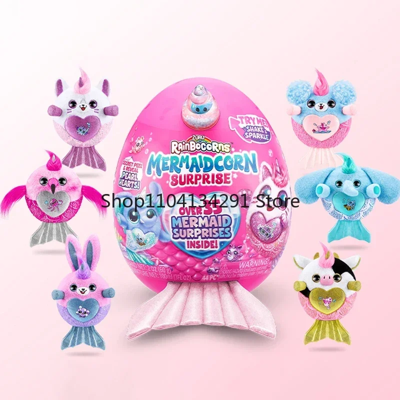 

ZURU Rainbocorns Mermaidcorn Series 7, кролик, единорог, волшебные сюрпризы, яйцо, мягкая игрушка, коллекционная плюшевая игрушка, подарки на день рождения для девочек