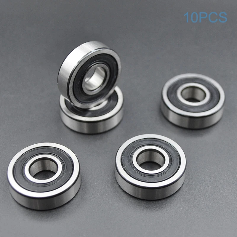 10pcs 608 606 607 609 625 626 627 628 2RS DDU Bearings Bore 5mm 6mm 7mm 8mm 9mm Roller Wheel Lubricated Sealed Bearing