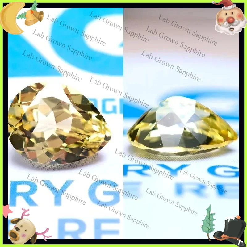 

Lab Grown Sapphire Yellow Color VVS1 Pear Cut