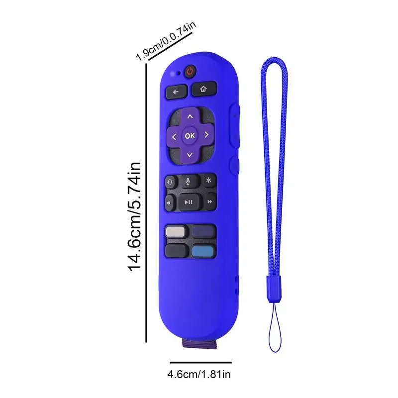 ROKUTV Remote Cover Silicone Rubber Case For RokuExpress 4K+ Streaming Stick TV Remote Controler Shell Remote Protective Sleeve