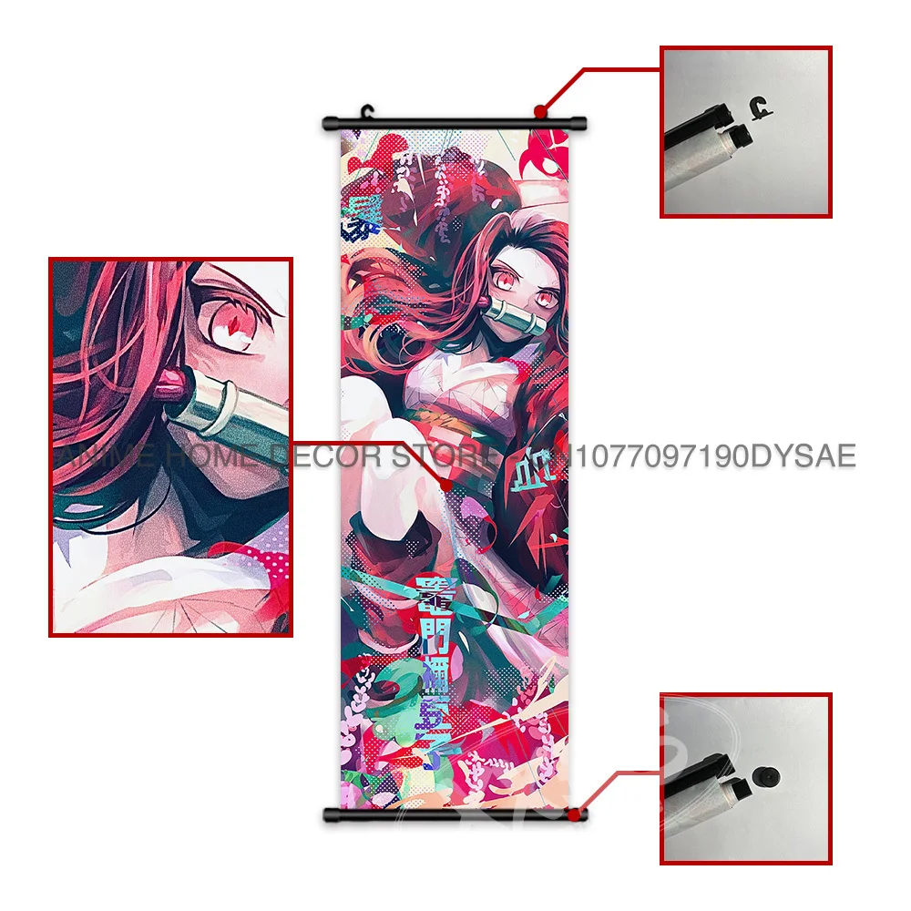 Demon Slayer Poster Tanjirou Nezuko Wall Art 25x75cm