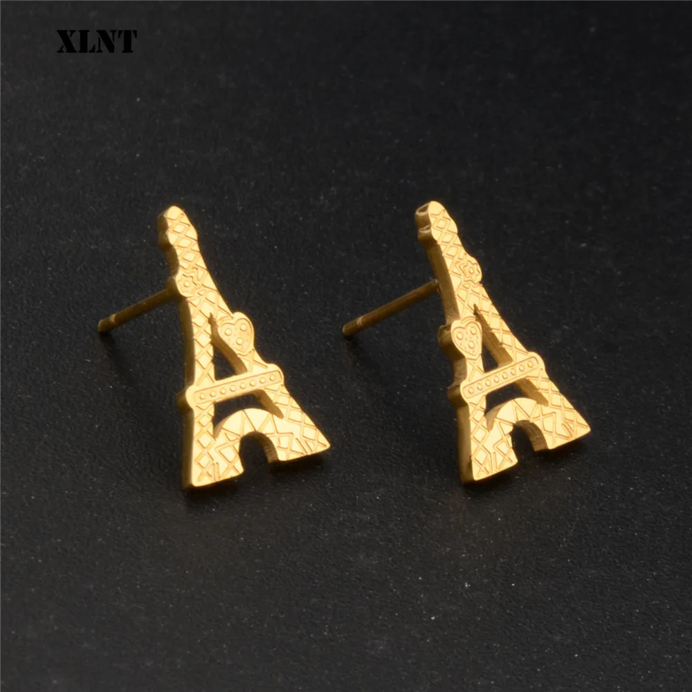 XLNT  New Paris Eiffel Tower Earrings Lovely Geometric Gothic Jewelry Antique Design Architectural  Stud Earrings Gifts