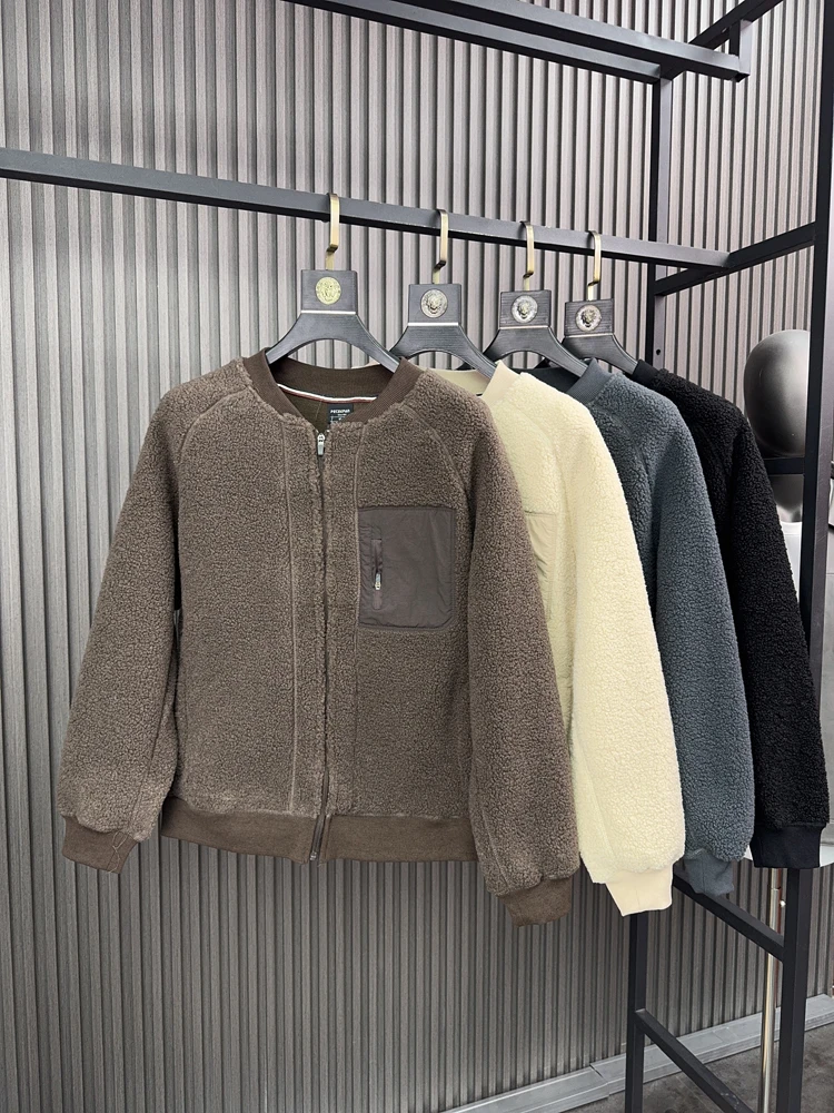 

Svip Thiened Lamb с меховой подкладкой и воротником-стойкой, мужское повседневное пальто Jaet, осень-зима, теплое модное пальто Ci Sle Long Sve