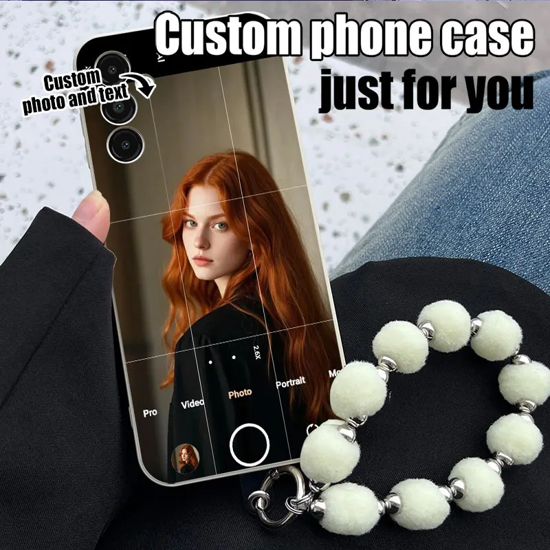 Luxury Liquid Silicone DIY Photo Customized Phone Case For Samsung Galaxy S25 S24 Ultra S23 FE S22 S21 S20 S10 Plus BacK Cover