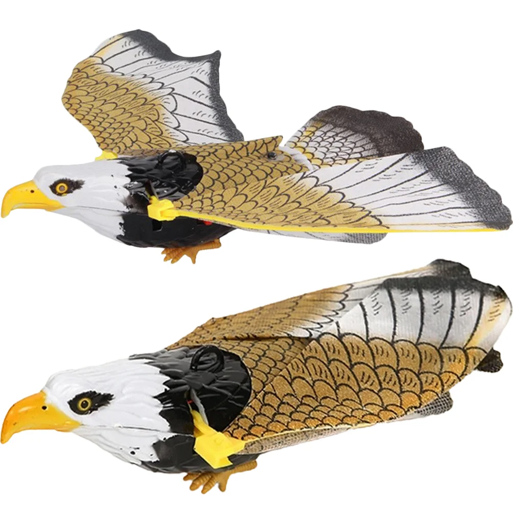 2 Pcs Bird Toy Toys for Kids Interesting Plaything Children's Hanging Eagle Electric Portable Music Electronic