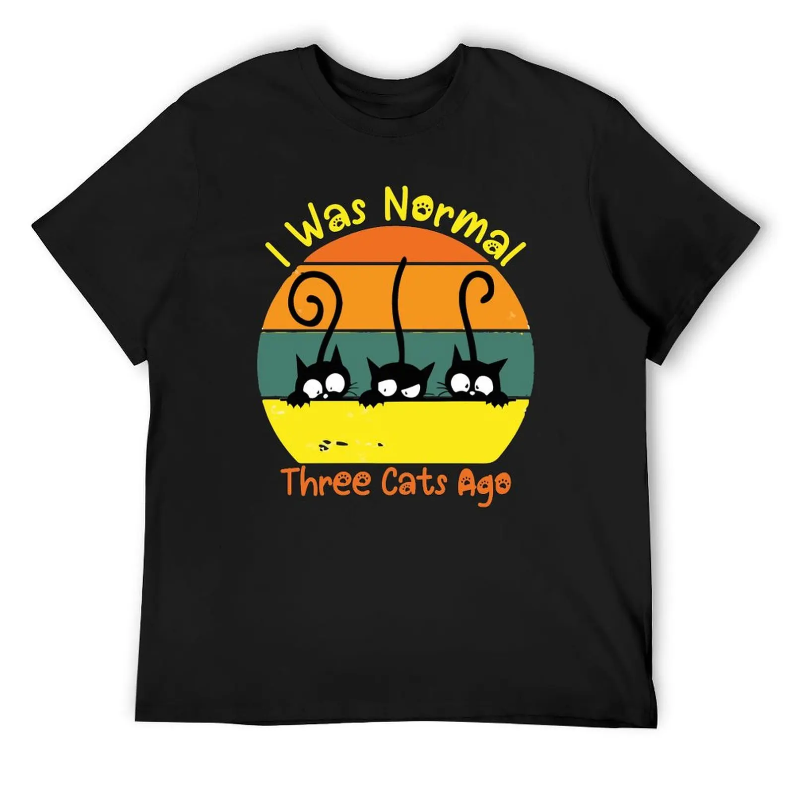 

I Was Normal Three Cats Ago T-Shirt heavyweights graphic t shirt vintage animal prinfor boys mens designer t shirt