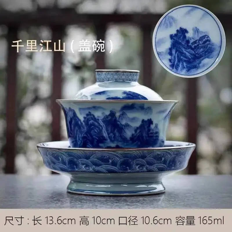 

Старая глиняная чаша с плавающей крышкой, чайная чаша с тремя талантами, одиночный китайский антикварный чайный сервиз ручной работы, Ru Kiln Crackle Glaze Nurturable