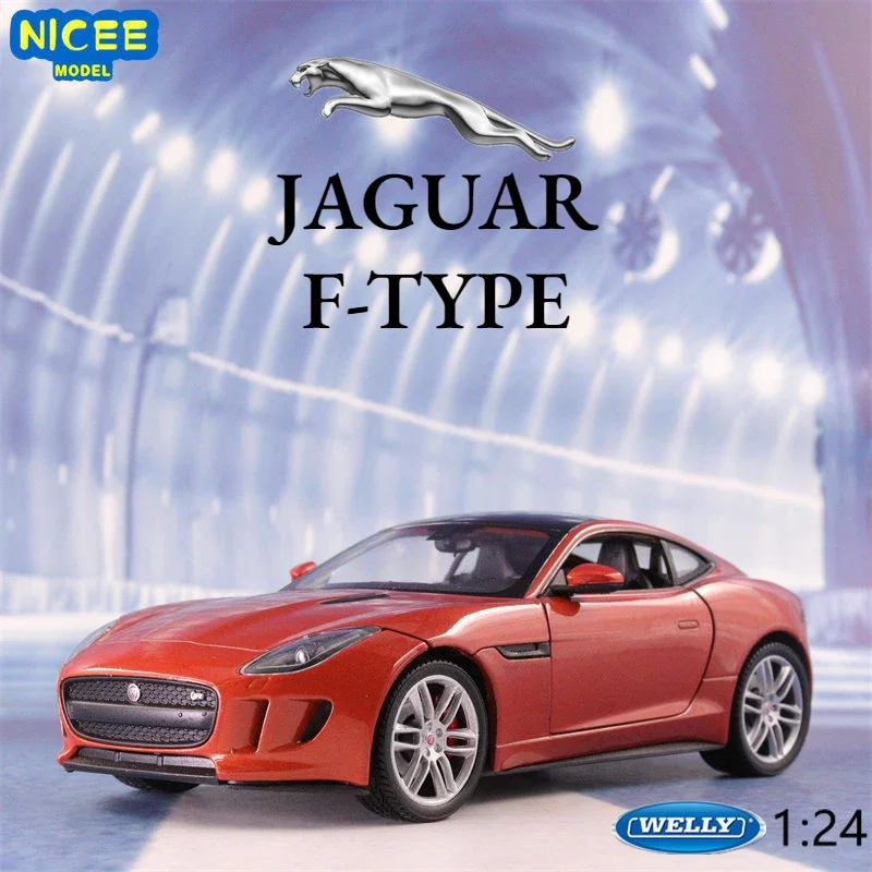 WELLY 1:24 JAGUAR F-Type Coupe High Simulation Diecast Car Metal Alloy Model Car Children\'s toys collection gifts B169