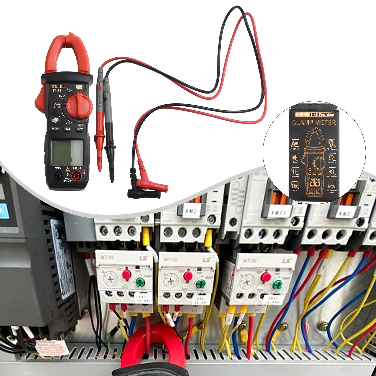 400A Digital Clamp Meter ST181 with Backlight and NCV Induction for Accurate Current Readings in Dark Environments