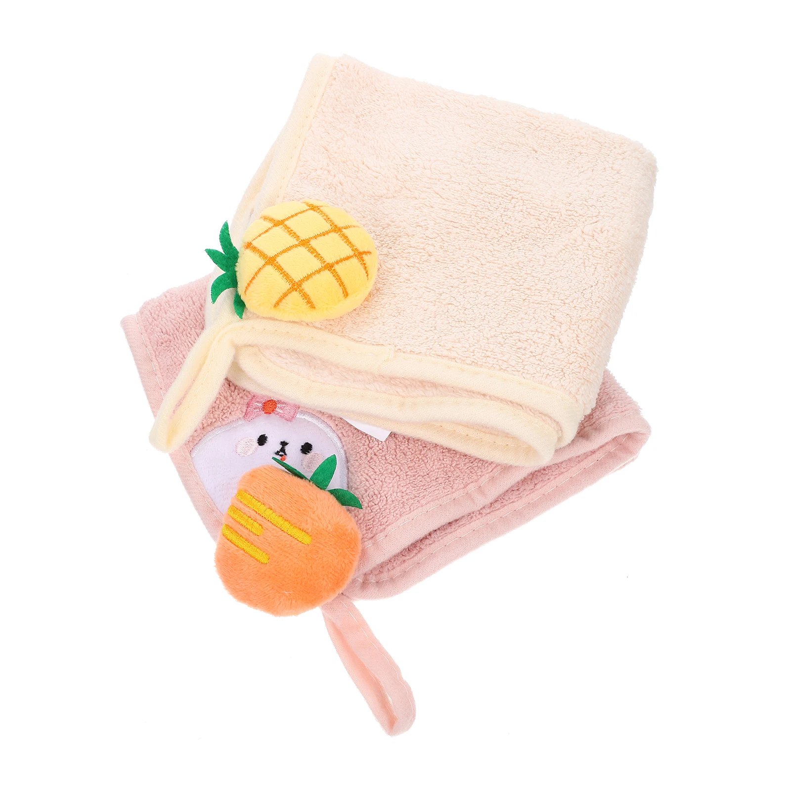 

2Pcs Coral Velvet H Towels 30x30cm Hanging Water Absorption Kitchen Bathroom Beige Microfiber Soft Practical