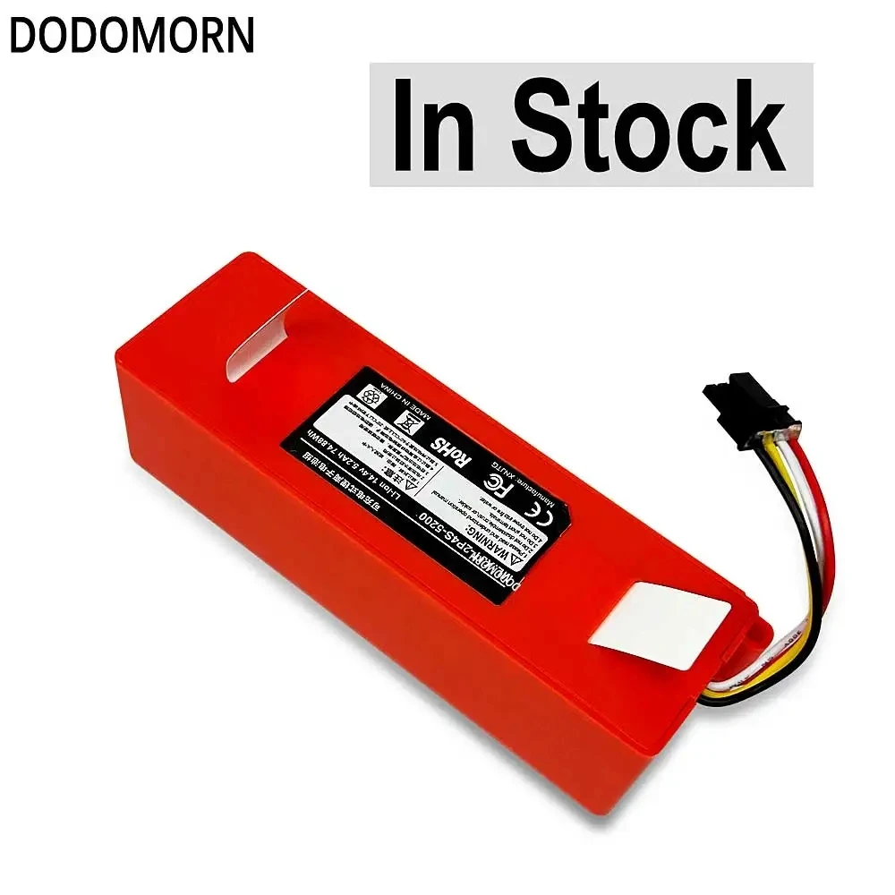 Imagem -03 - Nova Bateria de Substituição do Aspirador Robótico para Xiaomi Roborock S55 S60 S65 S50 S51 s5 Max s6 Peças T60 C10 14.4v 5200mah