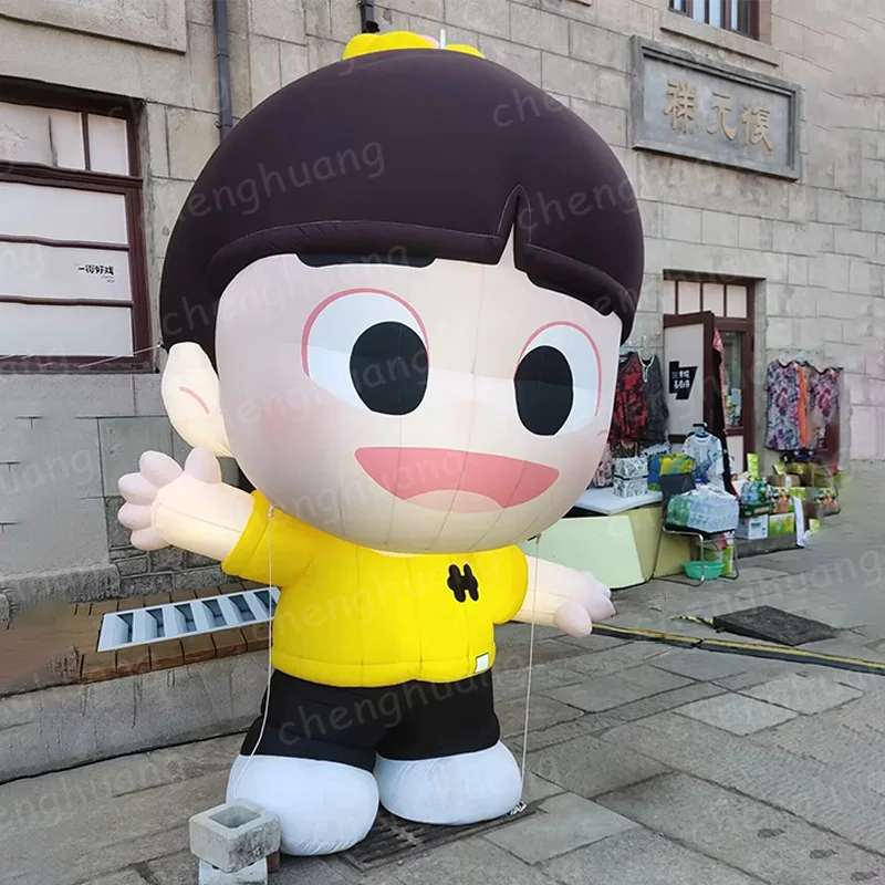 Muñecas inflables con sopladores, centro comercial al aire libre, decoración de actividades de área cuadrada y escénica y accesorios de desviación de tráfico