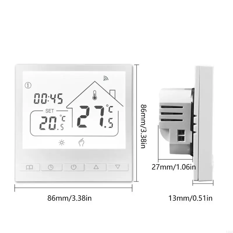 Programmable Floor Heating Thermostat Remote Control Temperature Controller Y5GB