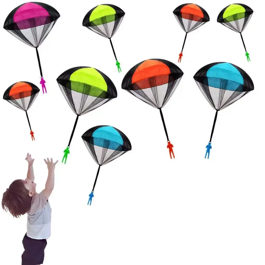 4Pc Hand Throwing Parachute Children Mini Parachute Outdoor Beach Toy Educational Parent Child Entertainment Toys