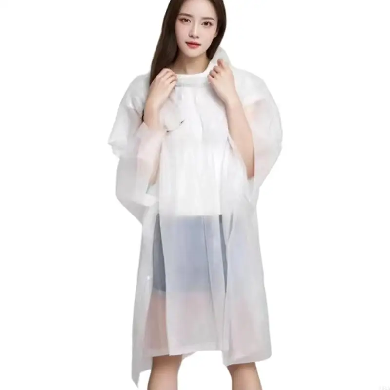   Comfortable Rainwear For Adult Packable EVA Raincoat With Full Coverage Design For Cycling Camping Outdoor Activity