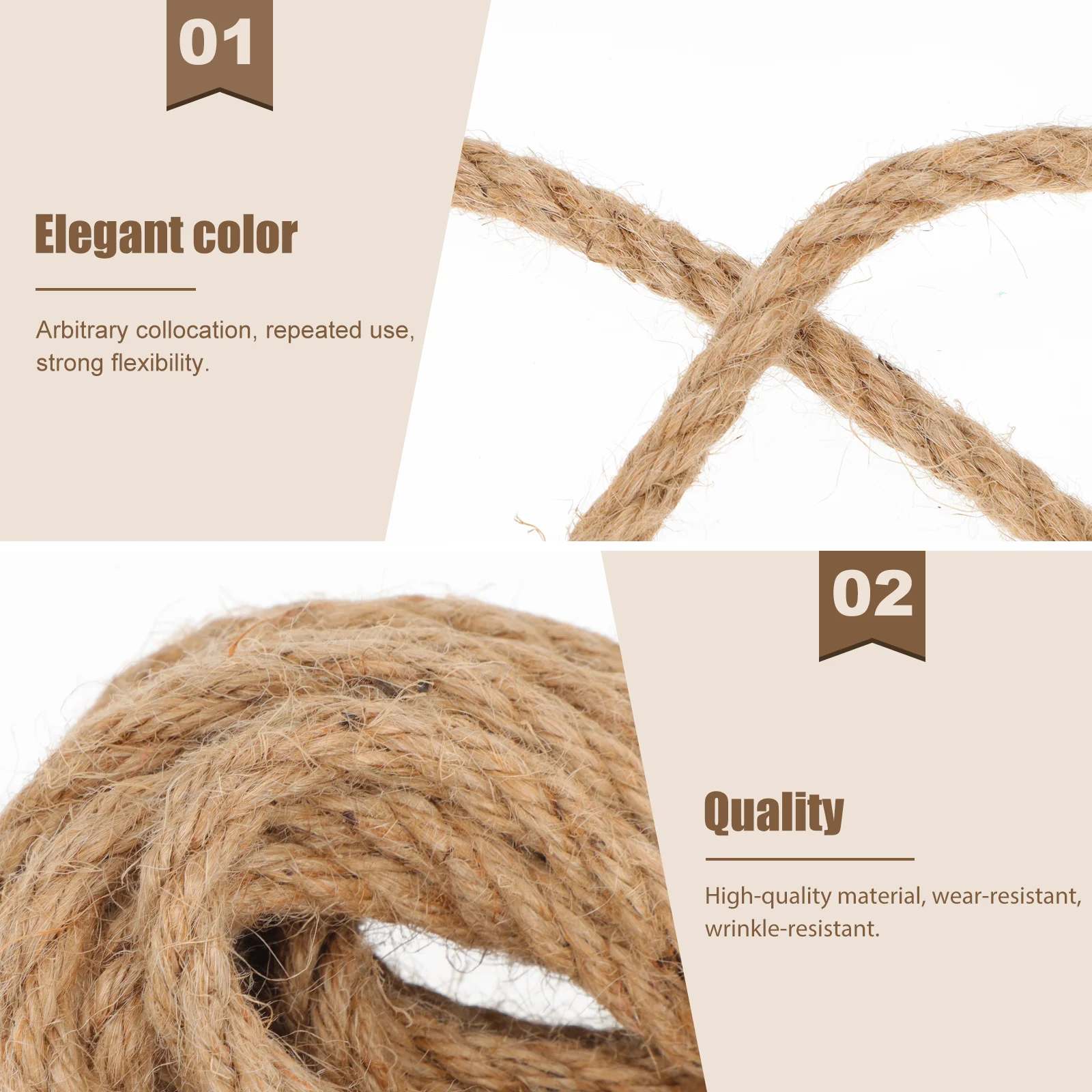 Twine Decoration Decorations Garden Jute Rope Thread Thick for Crafting Hemp Thin Decorative