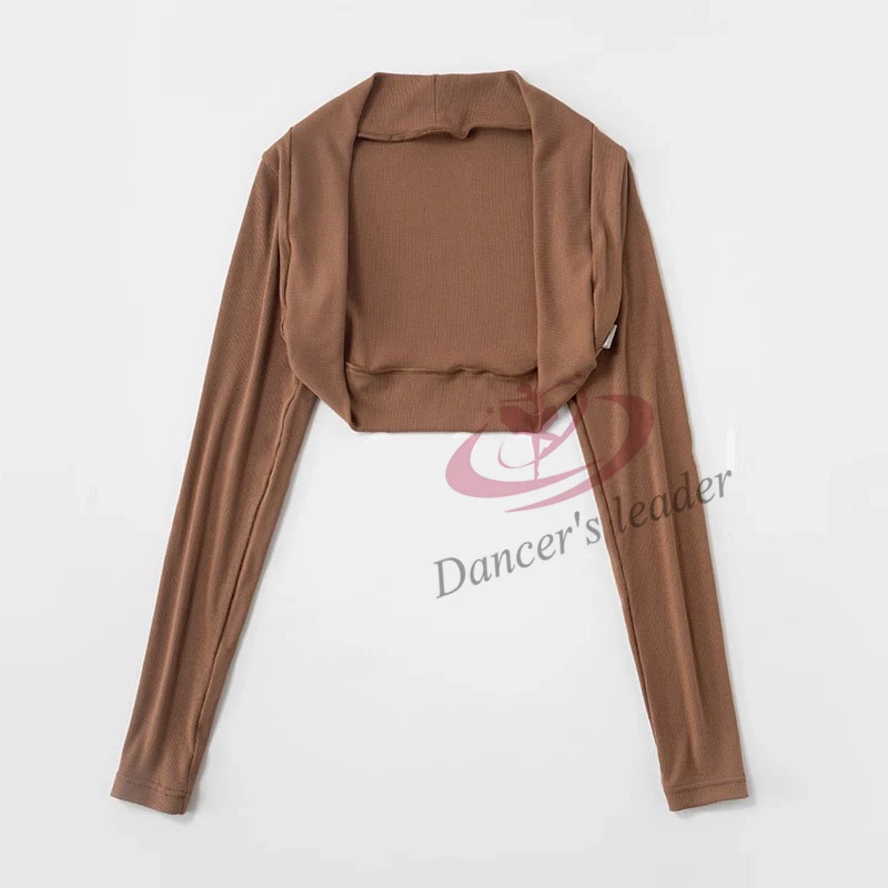 Ballet Clothing Smock Long Sleeved Short Shawl Shoulder Protection Warm Up Dress Yoga Clothing Top Coat Female