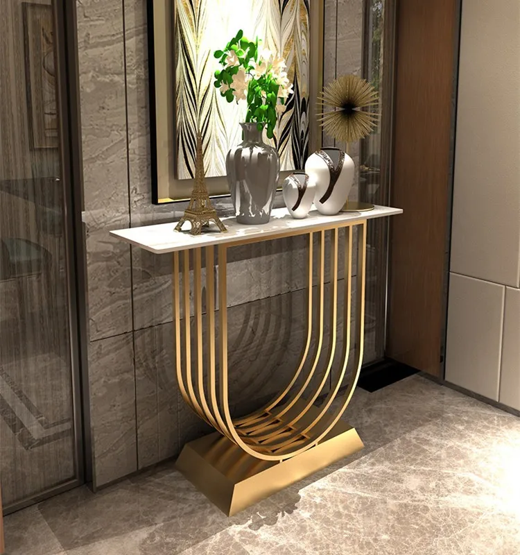 LH marble slate entrance table living room decoration end view table aisle against the wall