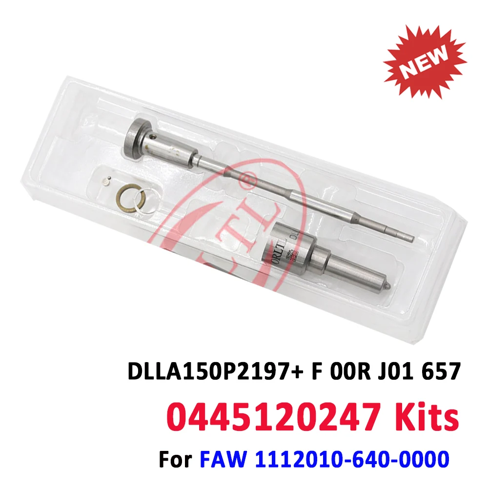 ORLTL 0445120247 Diesel Injector Kits Sprayer Nozzle DLLA150P2197(0433172197) Valve F00RJ01657 Repair Kits For FAW 0445120395