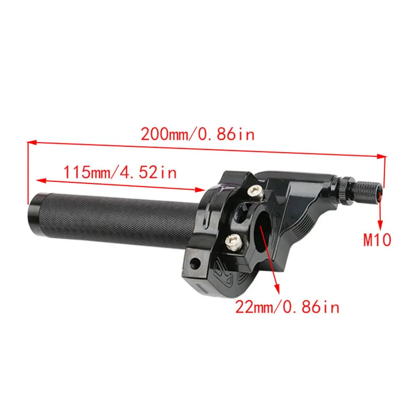 22mm Universal Aluminum Accelerator Throttle Twist Grips Handlebars For Motorcycle Moped Scooter Bike M10*1.5 image 3