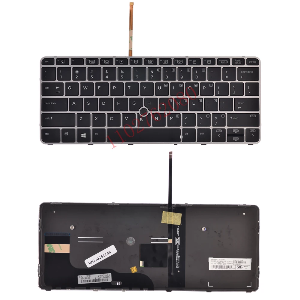 Nuevo para HP EliteBook 820 G3 820 G4 725 G3 725 G4 teclado para ordenador portátil de EE. UU.