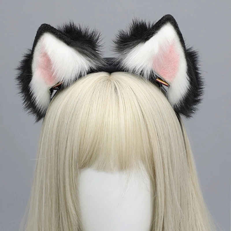 Electric Cat Ears Hair Hoop Furry Kitten Carnival Hairband Anime Cosplay Props Dynamic Ear Halloween Party Role Playing Headband