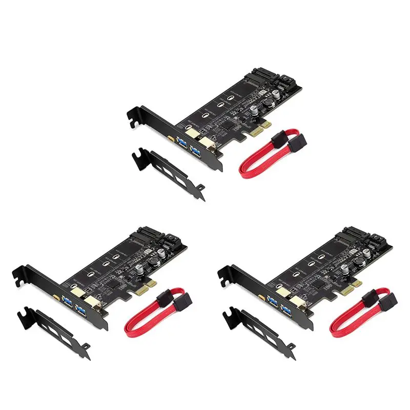 stable-3x-pci-e-to-usb-30-pci-express-card-incl1-usb-c-and-2-usb-a-ports-m2-nvme-to-pcie-30-adapter-card-with-bracket