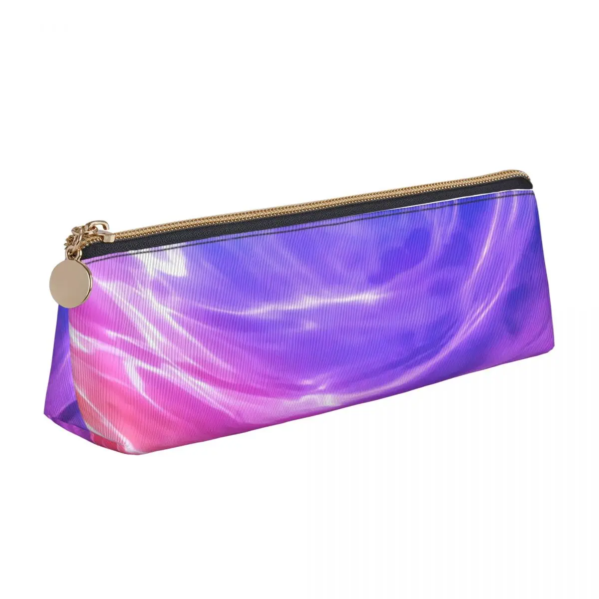 Vintage Pencil Case Purple Liquid Pencil Pouch Abstract Artwork School Pencil Cases Girls Boys Triangle Stationery Organizer