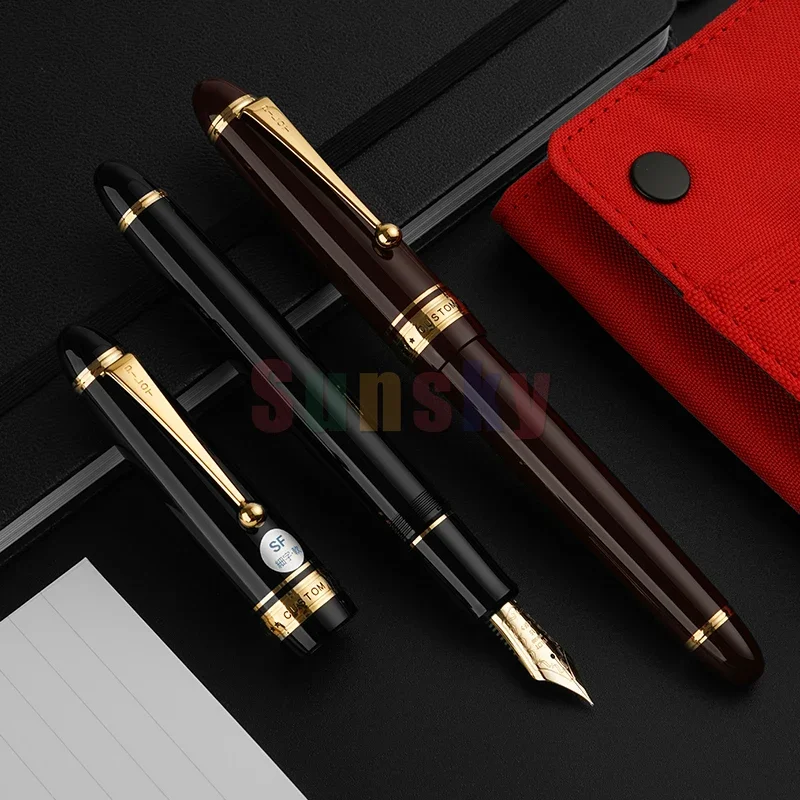 Pilot Namiki Custom 743 Red/Black Falcon Fountain Pen FKK-3000R, 14K Gold Nib, Smooth Lines for A Superior Writing Experience.