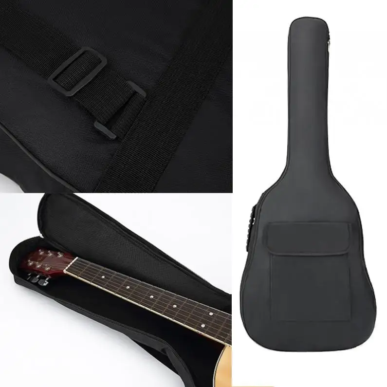 36 Inch Guitar Bass Ukulele Case Gig Bag Double Straps Oxford Fabric Pad 5mm Cotton Thickening Soft Cover Waterproof Backpack