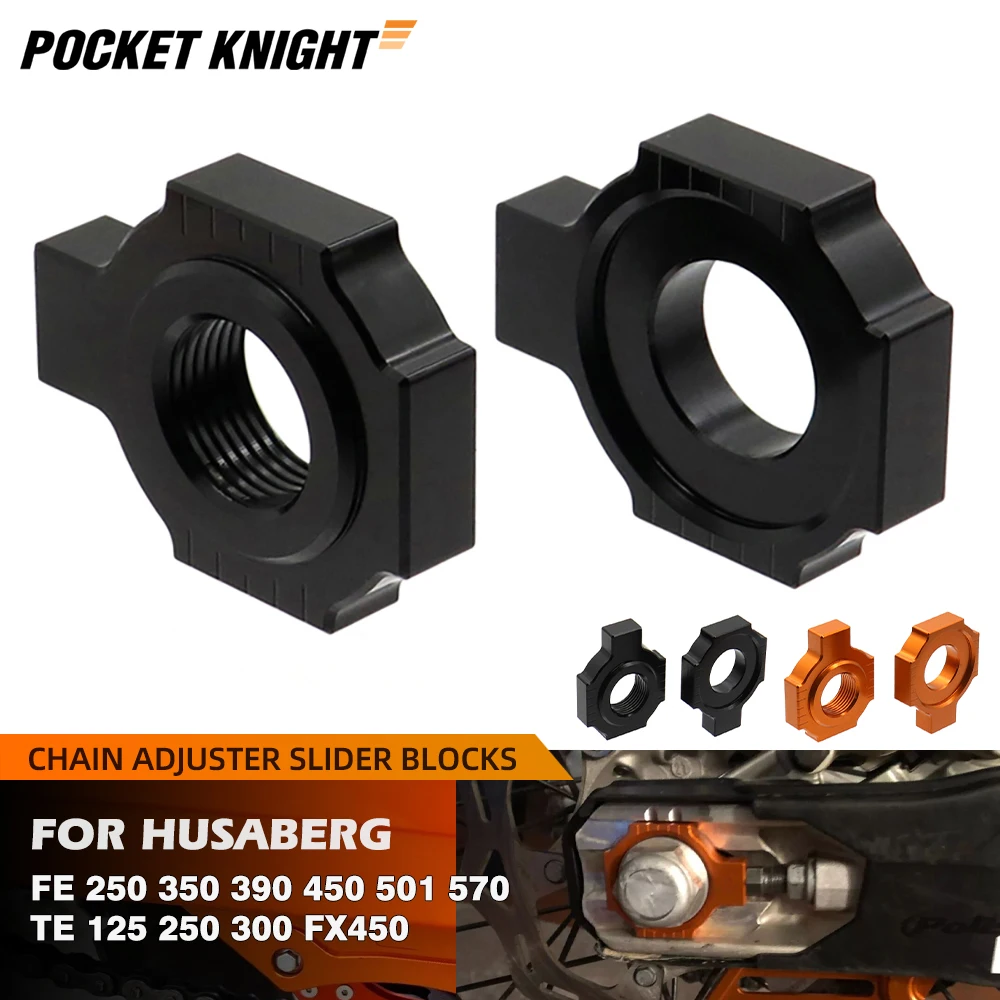 Deslizador de Ajustador de cadena para Husaberg TE 125 250 300 FE 350 390 450 501 570 FC 250 TC 85 TX125 bloque regulador de eje trasero de motocicleta