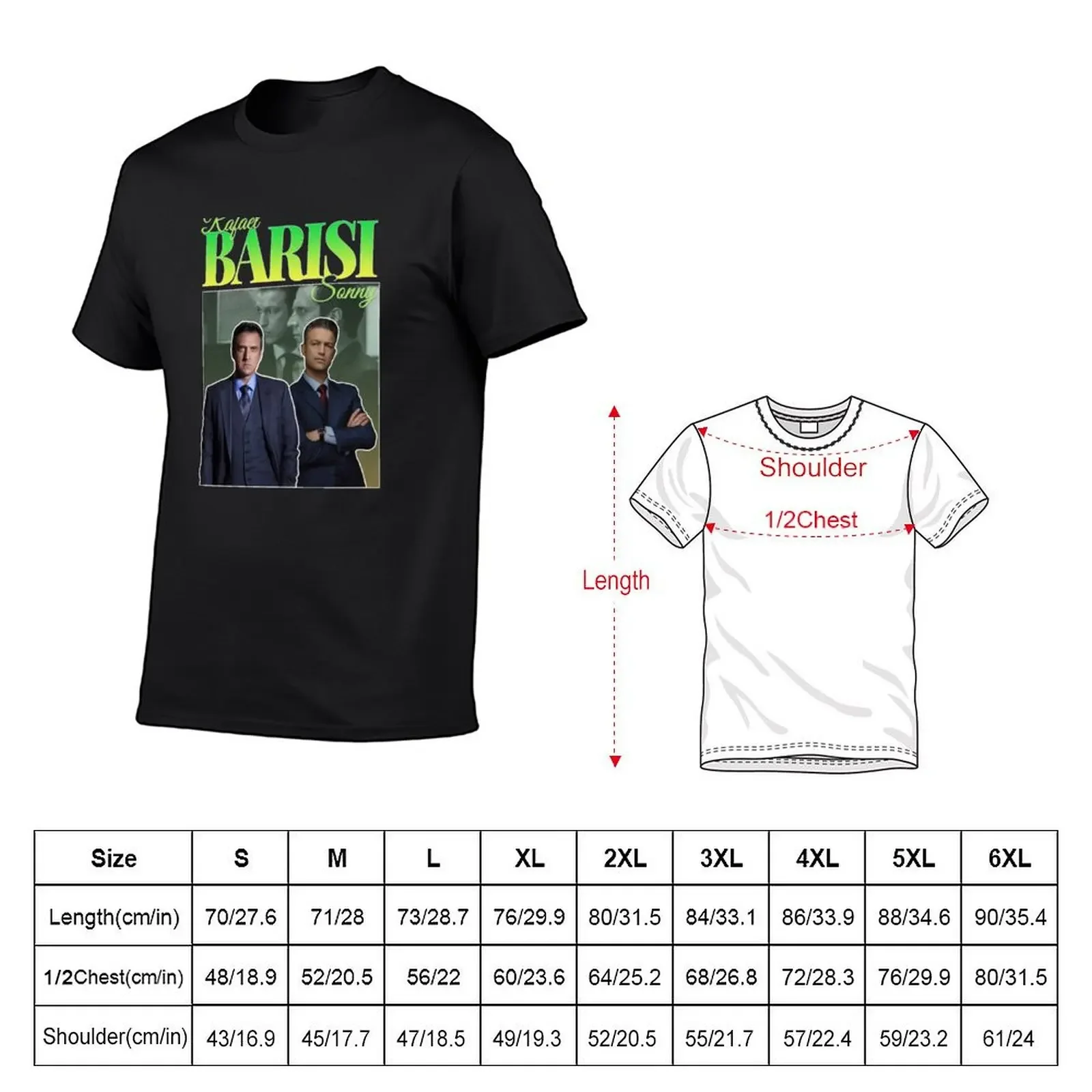 Barisi Sonny Carisi Rafael Barba 90s Inspired Vintage Homage T-Shirt oversized plus size tops t shirts for men graphic