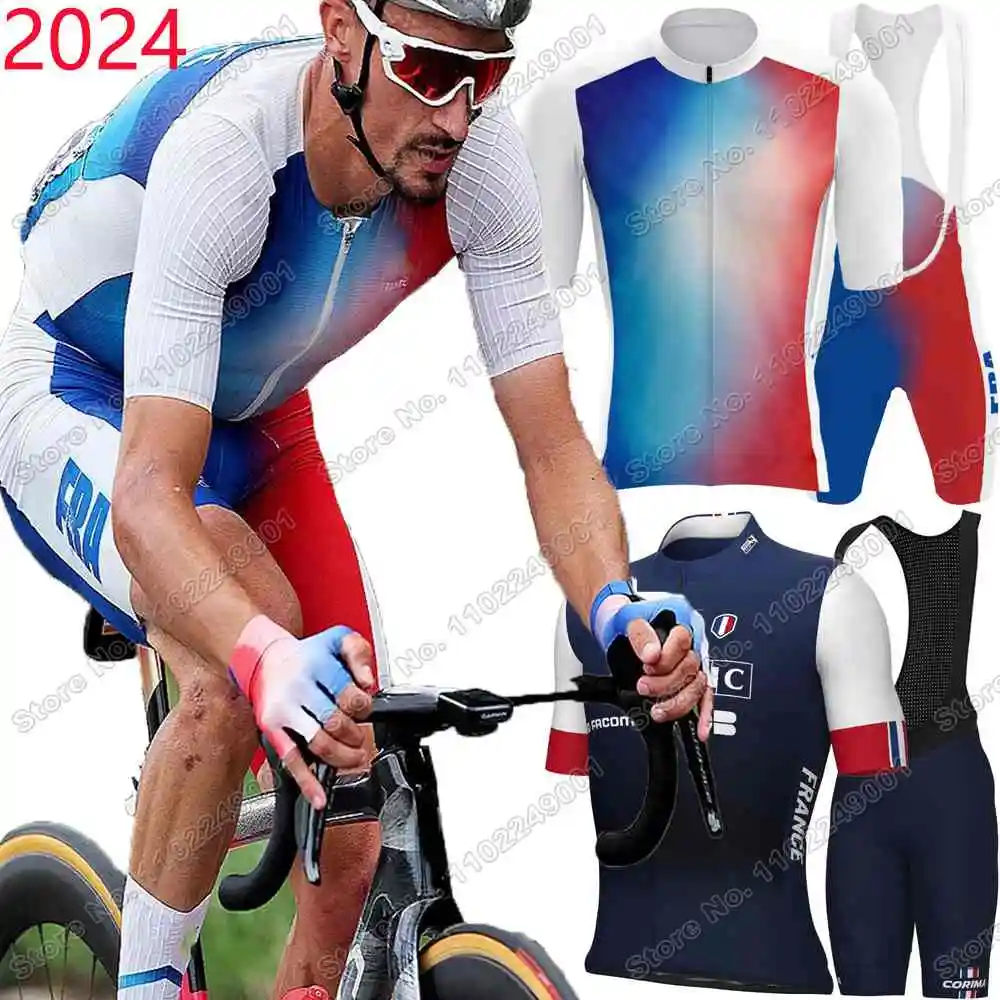 2025 فرنسا الدراجات جيرسي مجموعة الفرنسية المنتخب الوطني الدراجات الملابس جوليان ألفيليب الطريق دراجة قميص دعوى دراجة مريلة السراويل #1