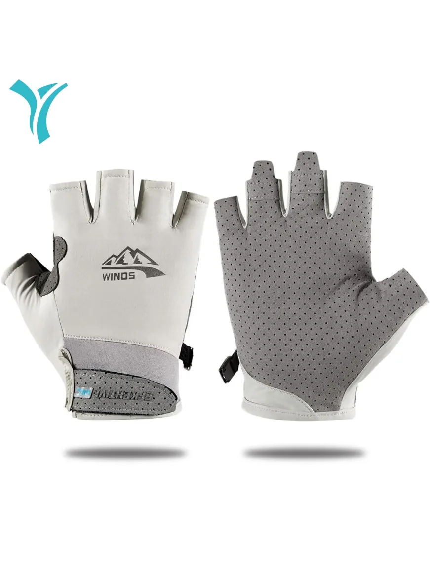 AliExpress NONE ZHUOHUA Premium Fishing Gloves - UV Protection, Breathable Mesh & Non-Slip Grip for All-Day Comfort，for Cycling,Hiking,Camping
