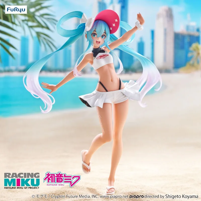 In Stock FuRyu Racing Miku 2024 Summer Holiday Ver. Trio-Try-iT 21cm Figure Anime Action Model Collectible Toys Gift