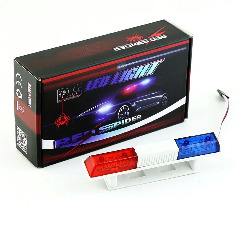 RC Car Accessories Led Police Flash Light Alarming Light for 1/8 1/10 HSP Traxxas Kyosho Tamiya Axial SCX10 RC Car Parts